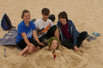 on (and in) the beach